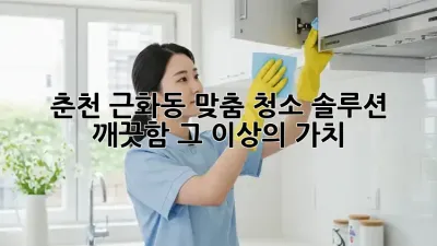 춘천 근화동 맞춤 청소 솔루션: 깨끗함 그 이상의 가치
